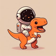 a t - shirt with an astronaut riding on the back of a dinosaur that is in space