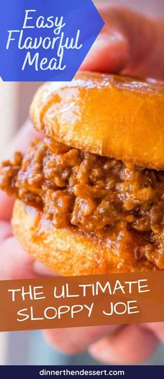 the ultimate sloppy joe recipe is easy and delicious