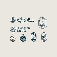 Church Logo Sheet for Lexington Baptisn Church by Bright Coal!⚡️ 👀 Do you LOVE your logo? Schedule a call at the link! 🤙 Church Logo Ideas, Bible Logo, Christian Designs, Branding Identity