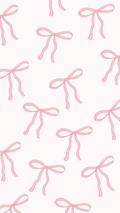 pink ribbon bows on white background for wallpaper or fabric design, all tied together