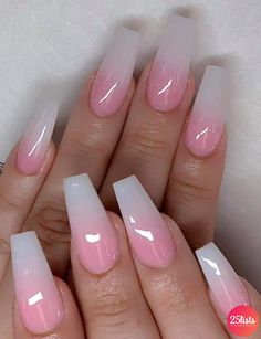 List : 30+ Best Pretty Coffin Nails Maquillage Yeux Cut Crease, Glitter Nails Acrylic, Pink Ombre Nails, Ombre Nail Designs, Thanksgiving Nails, Classy Nails