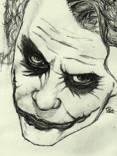 a pencil drawing of the joker