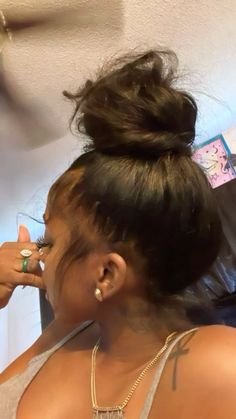 Girly Hairstyles For Black Women, Valentines Day Natural Hairstyles, Messy Bun Black Women Natural Hair, 2024 Changes, Ponytails Hairstyle, High Bun Hair, Quick Natural Hair Styles, Girls Natural Hairstyles