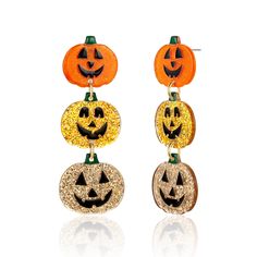 PRICES MAY VARY. Vibrant Halloween Earrings: ENSKEFEN long lantern pumpkin earrings add a touch of eye-catching colors to your Halloween costume. These earrings feature unique and vibrant Halloween theme pumpkin designs making them a perfect accessory for any Halloween party or event. Cute Smile Face Pumpkin Earrings: ENSKEFEN Halloween pumpkin earrings are a drop design of a triple connect smile face pumpkin that is a classic Halloween symbol. You can wear them to work, school, parties, or any Cheap Orange Earrings For Halloween, Cute Orange Earrings For Halloween, Fun Halloween Earrings, Whimsical Halloween Earrings, Cat Witch Hat, Fun Orange Halloween Earrings, Corn Earrings, Black Cat Witch, Nickel-free Orange Earrings For Halloween