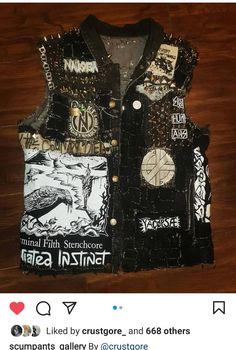 Vest Ideas, Feminist Punk, Punk Diy, Battle Jacket, Dark Outfits, Rocker Style