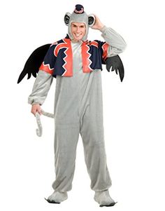 a man in a costume that is wearing an eagle and has his hands on his head