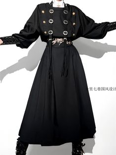 The Victorious Knight Hanfu Qi Lolita Top Wear and Skirt Set Oc Clothing Ideas, Character Outfit Ideas, Bloom Fashion, Clothing Design Sketches, Frilly Dresses, Gibson Girl, Fancy Outfits, Lolita Dress