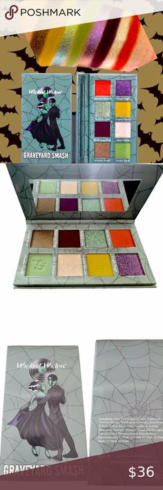 INDIE WICKED WIDOW GRAVEYARD SMASH EYESHADOW PALETTE NIB Indie Makeup, Graveyard, Eyeshadow Palette, Cruelty Free, Wicked, Brand New