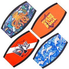 PRICES MAY VARY. [Eye-catching Design]The four neoprene mask strap cover are all related to diving, waves, scuba, octopus, and pool.Fashionable styles and bright colors allow you to quickly identify your diving belt cover,This will be a beloved item for divers. [Adequate quantity]Package comes with 4 pieces of velcro slap strap for dive mask, sufficient quantity and various styles, suitable for sharing with buddy and meeting daily replacement. [Protect your hair] Scuba mask strap can can effecti Scuba Accessories, Prescription Swim Goggles, Snorkeling Equipment, Snorkel Gear, Scuba Mask, Scuba Diving Mask, Mask Strap, Goggles Glasses, Dive Mask