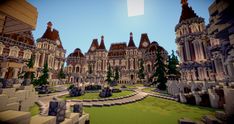 an image of a large building in minecraft