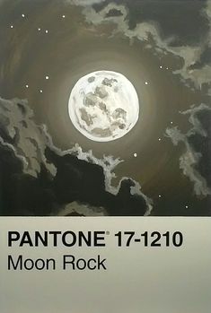 a poster with the moon and clouds above it