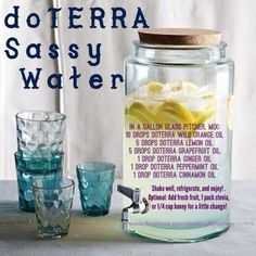 Sassy Water, Terra Essential Oils, Cooking With Essential Oils