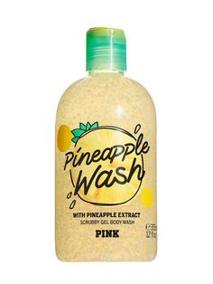 DESCRIPTION Pineapple Extract Wash Scrubby Gel exclusively from PINK and Victoria's Secret. Such a slice. This lightweight, juicy gel wash with Pineapple Extract is bursting with scrubby bubbles. A sweet boost for super-clean skin. Squeeze a small amount into your hand or a sponge, add water and lather. Bliss out. Rinse. Bottle Size: 12 oz Check out my other items!      PAYMENT    We encourage you to use the shopping cart feature during checkout which allows you to purchase multiple items from u Homemade Face Cream, Bath And Body Works Perfume, Body Smells, Bath And Body Care, Body Care Routine, Body Skin Care Routine, Super Clean, Clean Skin