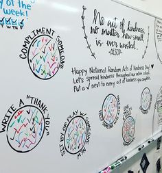 an instagram page with stickers on the back of a whiteboard that says instagram