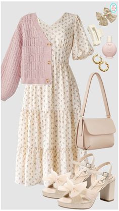 Modest Church Outfits, Modest Girly Outfits, Dress Cardigan, Modesty Outfits, Cute Modest Outfits, Easy Trendy Outfits, Church Outfits, Modest Fashion Outfits, Really Cute Outfits