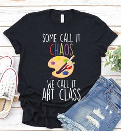 Teacher Tee Shirts, Art Lessons Middle School, Art Shirt, Artist Gifts