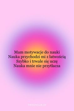 a pink and purple circle with the words man moywaje do nauki nu