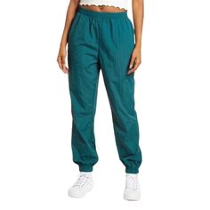 New With Tags Never Worn Green Nylon Parachute Pants Athleisure, Green Nylon Parachute Pants For Athleisure, Casual Nylon Bottoms With Elastic Waistband, Casual Green Nylon Pants, Green Nylon Bottoms With Elastic Waistband, Trendy Nylon Pants For Streetwear, Green Nylon Cargo Pants, Athleisure Style, Green Nylon Cargo Pants In Athleisure Style, Green Nylon Athleisure Cargo Pants