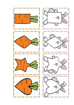 cut and pasted pictures of carrots, fish, and other things to make them look like they are in the same pattern