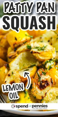 the cover of patty pan squash with lemon oil