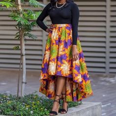 Our Beautiful tailored Maxi Skirt is made with high quality fabric. The Maxi Skirt  is perfect for both social and religious event. Please note that same fabric on model is currently not available, kindly choose from the other options provided and attach the number to order as note. All outfits are made to order and can be custom fitted, to make this dress your perfect fit please leave your waist, hips, skirt length measurements in the note to seller section when you order. Please feel free to start a conversation here on Etsy. Thank you for visiting our shop. High Low Skirt Outfit, Ankara Maxi Skirt, African Maxi Skirt, Ankara Skirts, Styles Ankara, Nigerian Style, African Bride, Dresses African, African Skirts