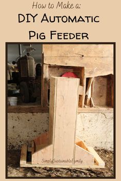 how to make a diy automatic pig feeder from wood pallets and plywood