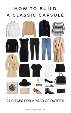 Classic Capsule Wardrobe, Fashion Capsule Wardrobe, Minimalist Capsule Wardrobe, Winter Capsule Wardrobe, Fall Capsule Wardrobe, Wardrobe Outfits, Fashion Capsule