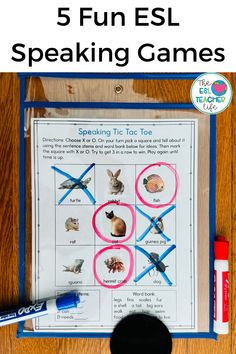 the 5 fun esl speaking games for kids to practice their speech skills and spelling