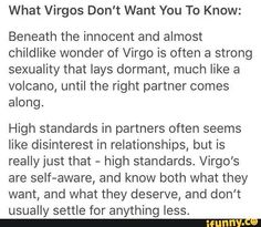 an article about what virgos don't want you to know, and how they