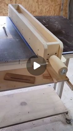 a table sawing machine is being worked on