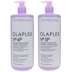 Olaplex No.4p Blonde Enhancer Toning Shampoo 33.8 oz is a highly concentrated purple shampoo that neutralizes brassiness and boosts brightness after one use on all blonde, lightened, and gray hair. The sulfate-free formula creates a rich lather while cleansing, toning, and repairing your hair. Grey Hair, Olaplex Blonde, Revlon Colorsilk, Toning Shampoo, Computer Help, Long Hair Color, Purple Shampoo, Sulfate Free, Hair Care Shampoo