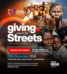 the poster for giving back to the streets