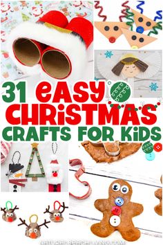 christmas crafts for kids that are easy to make and great for the holiday season with lots of fun