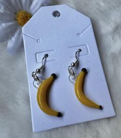 Unique and handmade glass banana earrings on sterling silver hooks - always Banana Earrings, Huntington Beach Ca, Huntington Beach, Jewelry Earrings Dangle, Etsy Earrings, Dangle Drop Earrings, Dangle Earrings, Jewelry Earrings, Accessory Gift