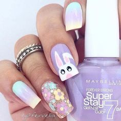 Looking for the perfect Easter nail design to copy in 2020Then you are in the right placeWe have found 61 cute Easter nail ideas that you'll love Natural Nail Art, Easter Nail, Elegant Nail Designs, Gel Nail Colors, Spring Nail Art