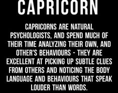 a black and white poster with the words capricorn