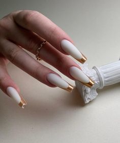 Nagel Tips, Colorful Nails, Gold Nail, Her Nails, Elegant Nails, Nail Arts