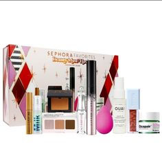 What It Is: A 10-Piece Curated Set Of Bestselling Makeup, Skincare, And Hair Must-Haves, Including Cult Favorites From Fenty Beauty By Rihanna, Grande Cosmetics, And Dr. Jart+. What Else You Need To Know: Give The Gift Of Holy-Grail Discovery With This 10-Piece Kit Of Well-Loved Fan Favorites That Will Help Perfect Any Fabulous Look. This Set Contains: - 0.02 Oz/ 7 Ml Grande Cosmetics Grandelashmd Lash Enhancing Serum (Mini Size) - 0.13 Oz/ 4 G Milk Makeup Hydrogrip Primer (Mini Size) - 0.08 Oz/ Clear Eyebrow Gel, Wet Lips, Makeup Sephora, Sephora Favorites, Dr Jart, Makeup Gift Sets, Sephora Beauty, Grande Cosmetics, Natasha Denona