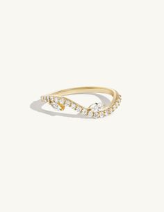 Pave Marquise Sway Band – Sophie Ratner Jewelry Simple Diamond Ring, Pave Band, Everyday Rings, Marquise Diamond, Gold Band, White Diamonds, Types Of Fashion Styles, Gold Bands, Diamond White