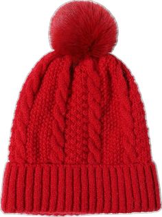 Red Solid Color, Cable Knit Hat, Winter Hats For Women, Knit Cap, Fabric Tape, Knit Hat, Lining Fabric, Knitting Designs, Winter Women