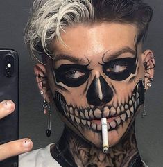 Creepy Halloween Makeup, Skeleton Makeup, Horror Makeup, Halloween Makeup Inspiration