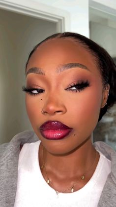 Birthday Makeup Looks, Makeup Black Women, Glam Makeup Look, Dope Makeup, Black Makeup, Makeup Eye Looks, Dark Makeup