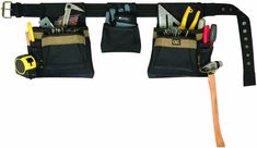 buy tool aprons, belts & pouches at cheap rate in bulk. wholesale & retail building hand tools store. home décor ideas, maintenance, repair replacement parts Carpenter Belt, Tape Measure Holder, Carpenter Tool Belt, Hammer Holder, Leather Tool Belt, Tool Apron, Tool Belts, Carpenter Tools, Gear 4