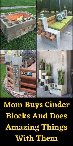 there are many different types of outdoor furniture made from cinder blocks and does not have to be