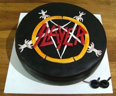 a cake with the word slayer on it