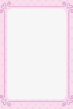 a pink and white frame with dots on the border is shown in this image, it looks