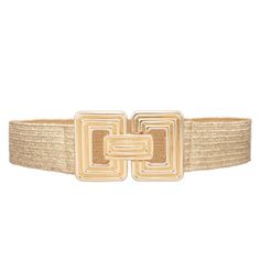 The Ribbed Rectangle Buckle Metallic Straw Belt Is A Stylish Accessory Featuring A Ribbed Rectangular Buckle That Adds A Touch Of Elegance To The Design. Made From Straw, This Belt Combines Natural Materials With A Metallic Element, Offering A Unique Blend Of Rustic And Modern Aesthetics. Perfect For Pairing With Casual Outfits Or Adding A Distinctive Flair To More Formal Attire, The Belt Is Versatile And Fashionable. Luxury Belt, Vintage Bohemian Style, Brass Belt Buckles, Luxury Belts, Gold Glam, Gold Belts, Faux Leather Belts, Metal Belt, Western Belts