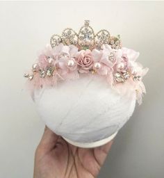 Crown headband with florals, fits newborn thru sitter. Please allow up to 2 weeks for this item to ship as it is made to order Baby Crown, Mini Crown, Halo Headband, Crown Headband, Romper Dress, Small Flowers, Photo Sessions, Headpiece, Crown