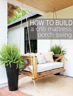 how to hang a porch swing from the ground up and use it as a seat