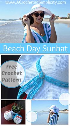 beach day sunhat free crochet pattern and instructions to make it in any size